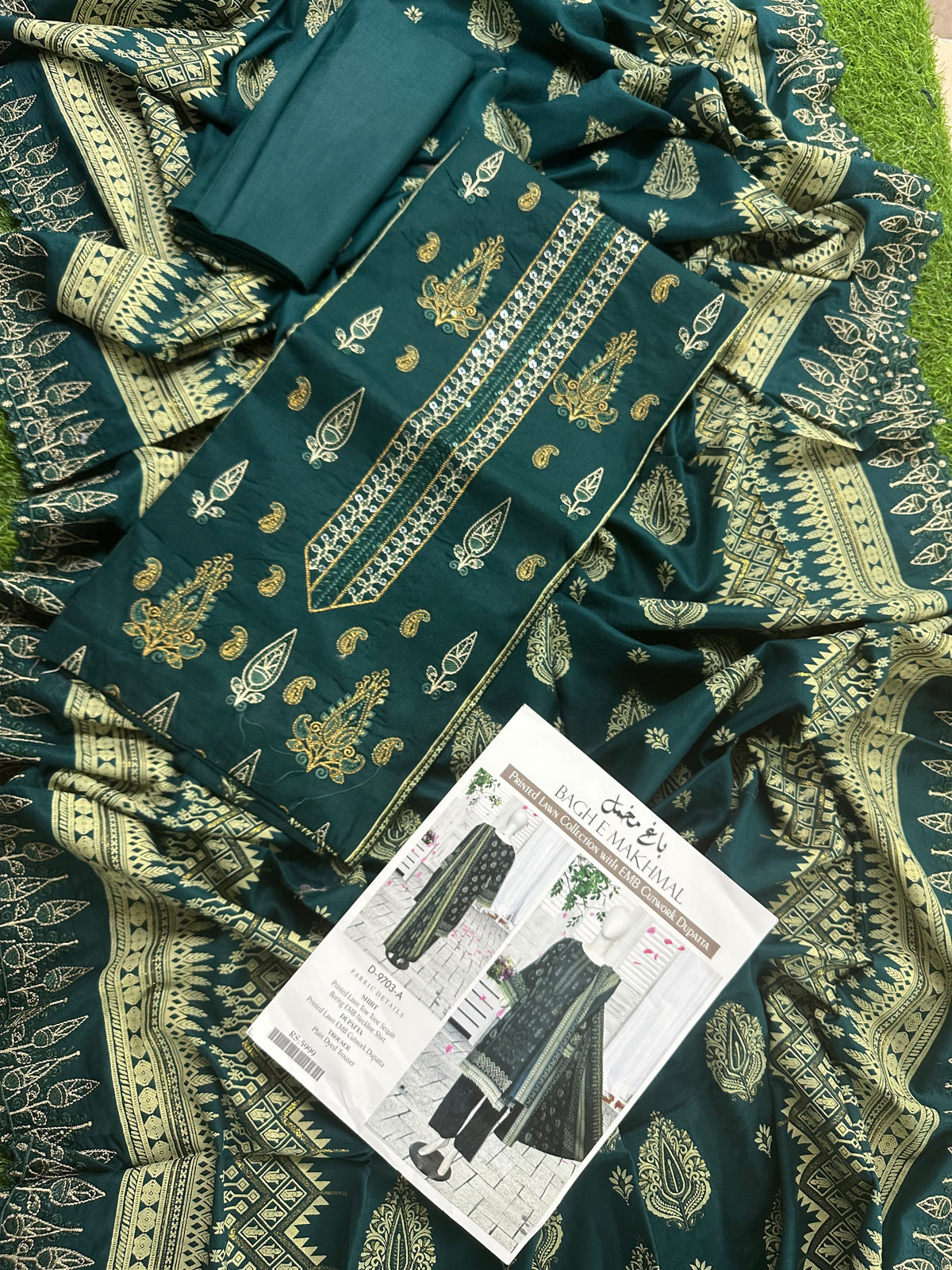 Bagh e Makhmal D-9703-A Embroidered 3Pcs