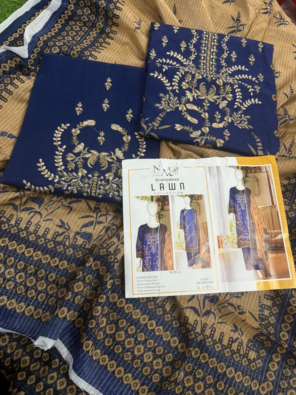Noor E Azal D-202-A Embroidered 3Pcs