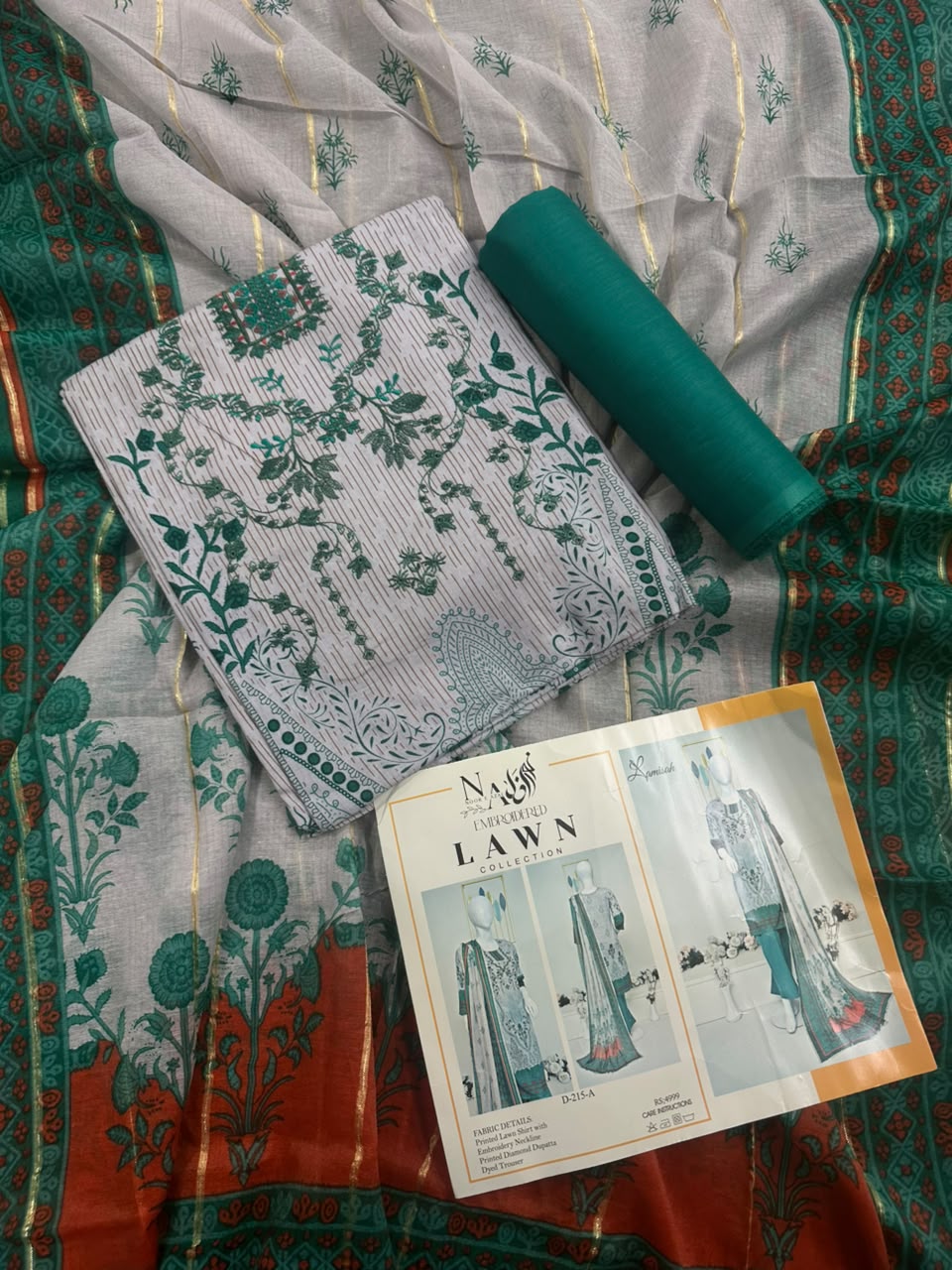 Noor E Azal D-215-A Embroidered 3Pcs