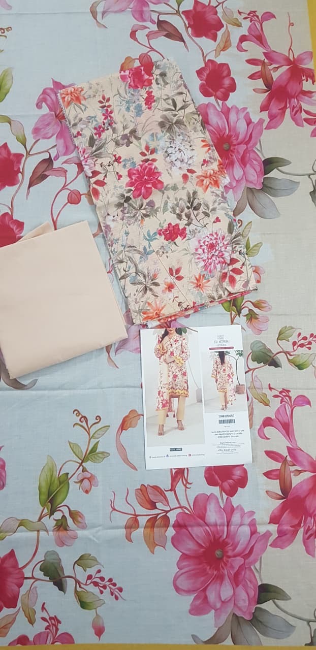 Salitex Silkoria Doria 100% Original Lawn Unstitched 3 Pieces ❤️