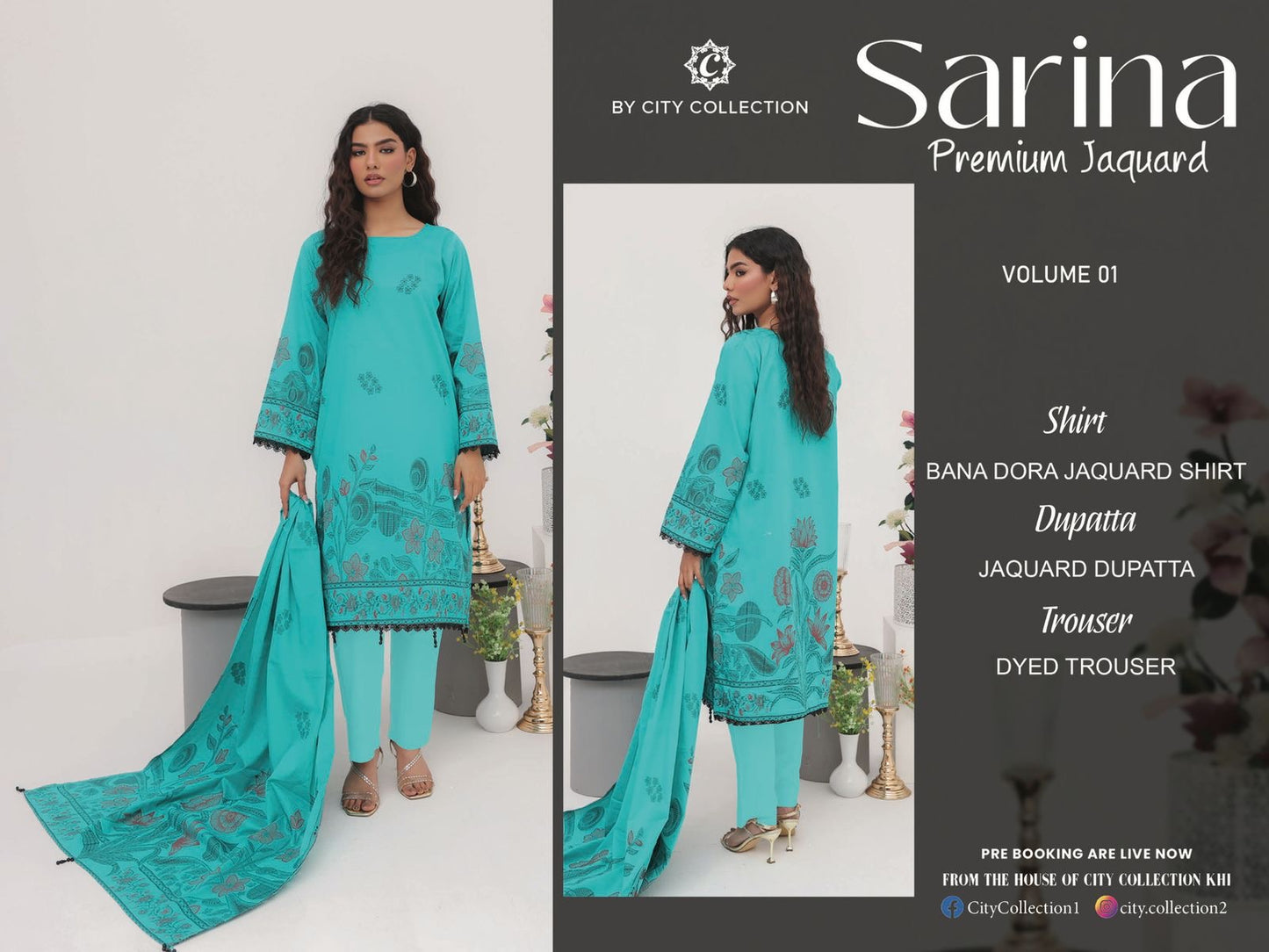 β¨ SARINA Unstitched Jacquard 3-Piece Collection β¨ COZY FROZY