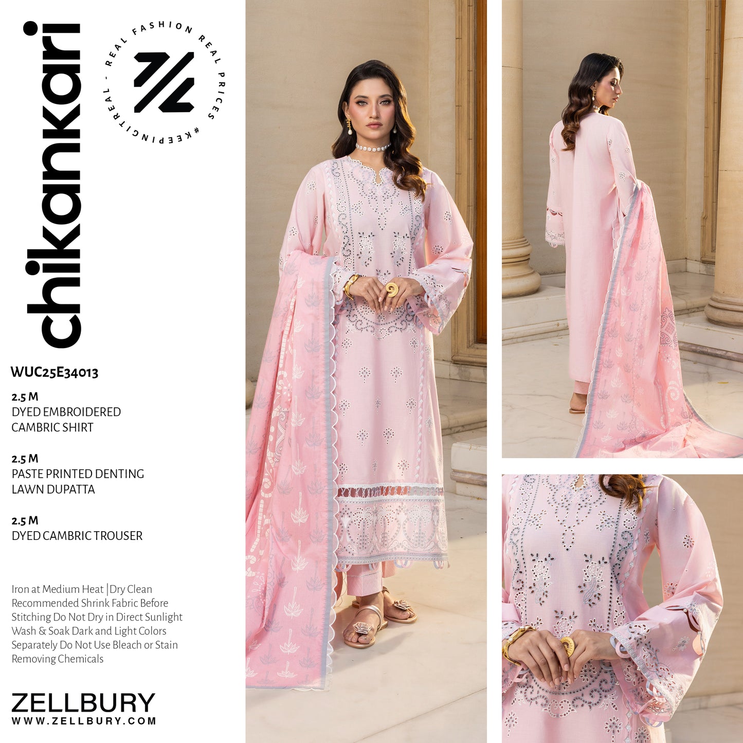 πΈβ¨ Zellbury Signature Unstitched Fancy Chikankari Luxury 3 Pieces β¨πΈ