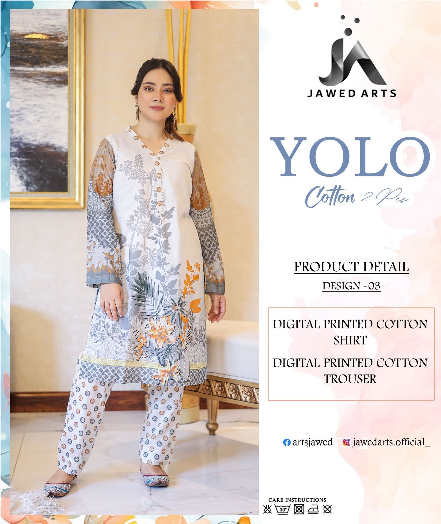YOLO 100% ORIGINAL COTTON by Jawed Arts 🌷❤️