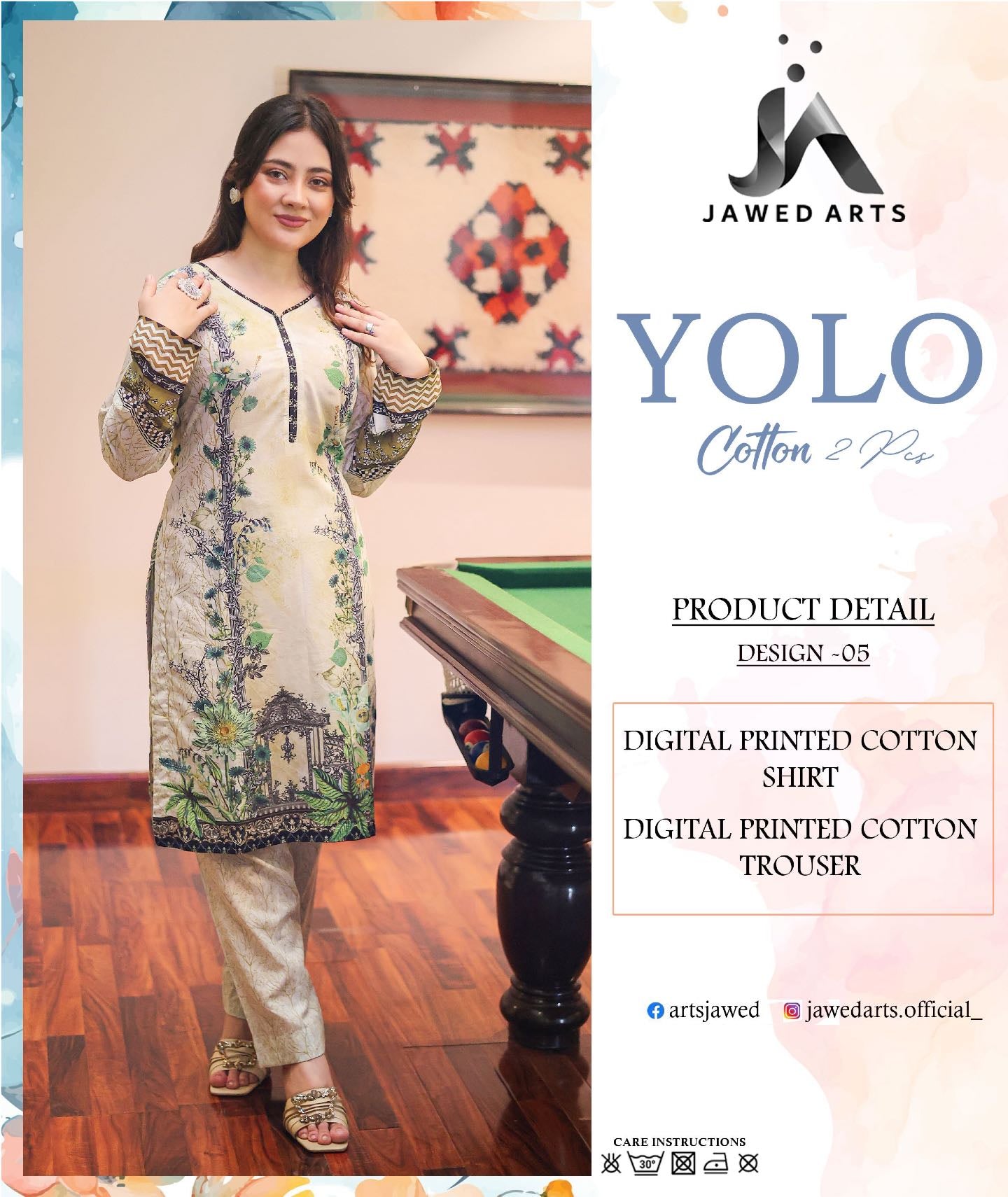 YOLO 100% ORIGINAL COTTON by Jawed Arts 🌷❤️