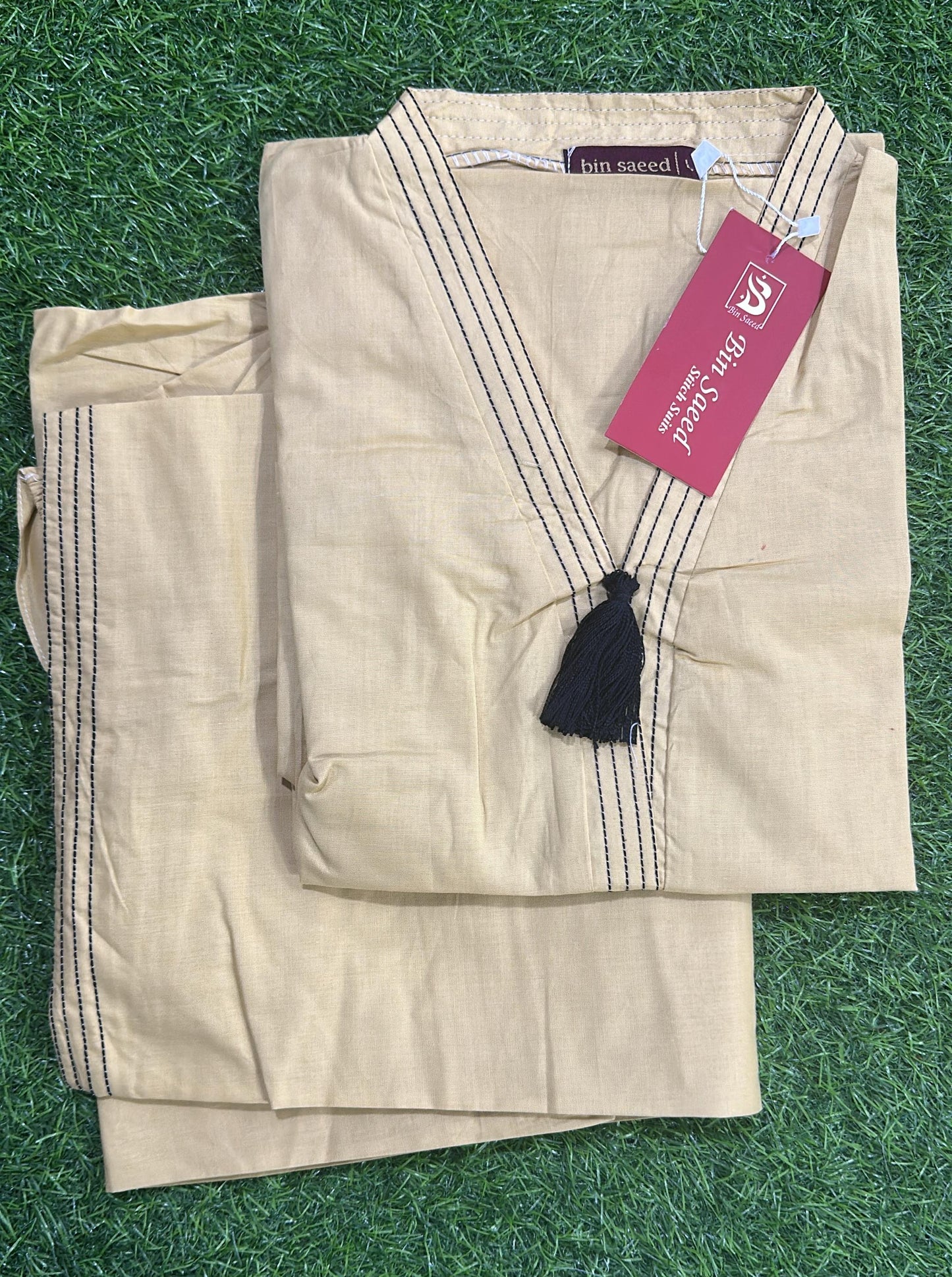 Bin Saeed YELLOW Stitched 2Pcs Dyed Collection