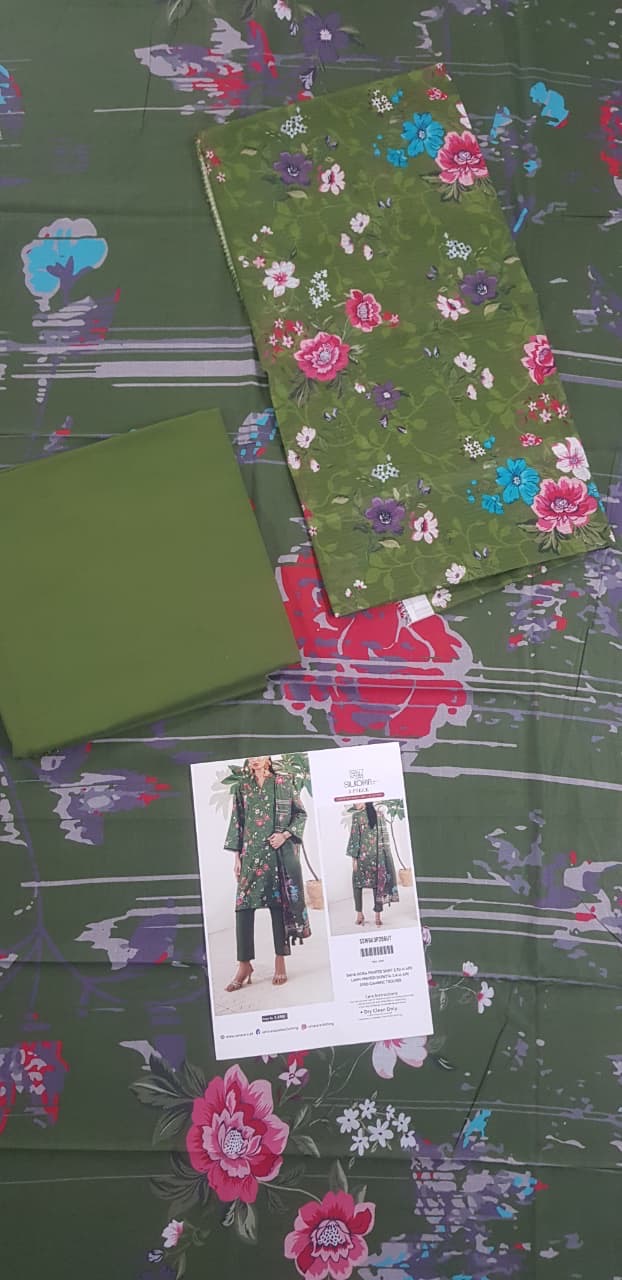 Salitex Silkoria Doria 100% Original Lawn Unstitched 3 Pieces ❤️