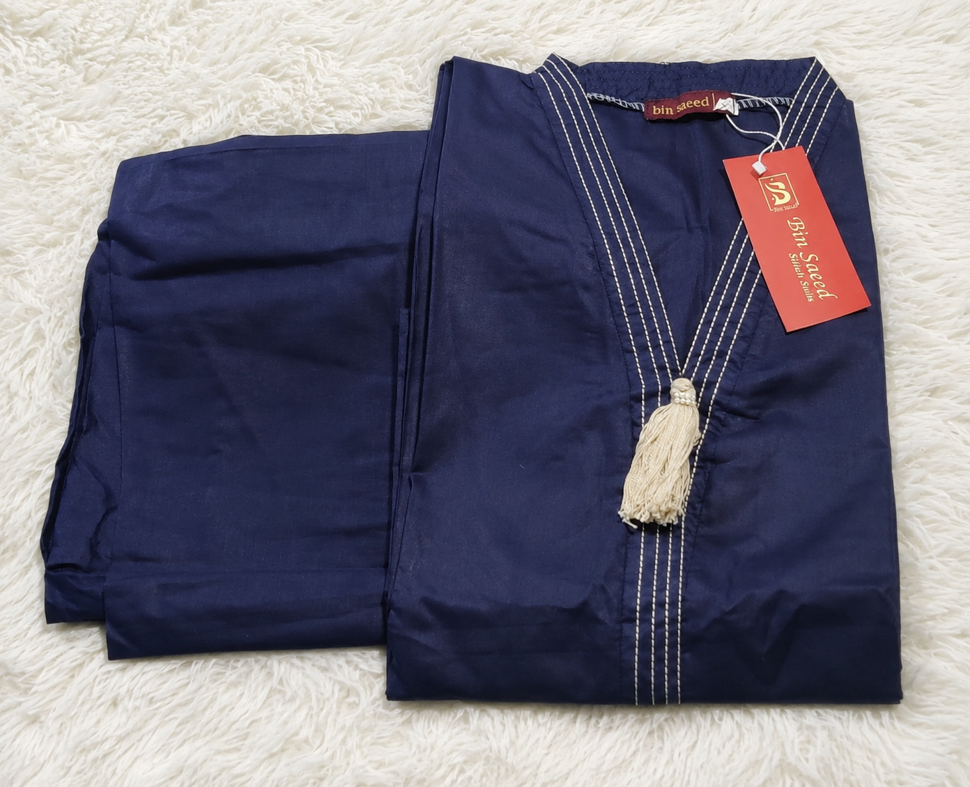 Bin Saeed Navy Stitched 2Pcs Dyed Collection