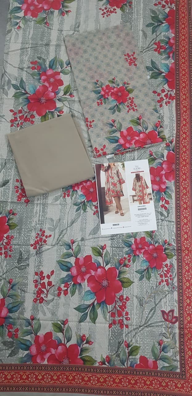Salitex Silkoria Doria 100% Original Lawn Unstitched 3 Pieces ❤️