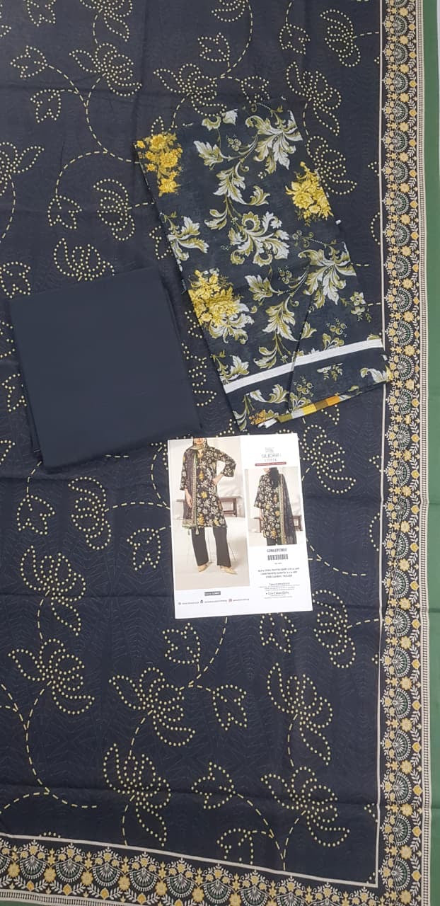 Salitex Silkoria Doria 100% Original Lawn Unstitched 3 Pieces ❤️