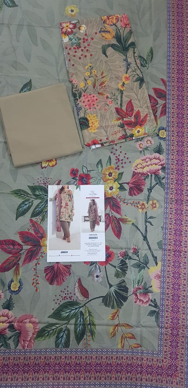 Salitex Silkoria Doria 100% Original Lawn Unstitched 3 Pieces ❤️