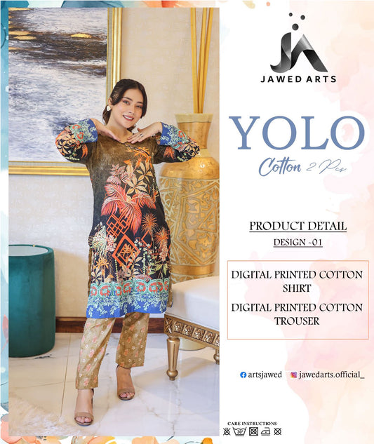 YOLO 100% ORIGINAL COTTON by Jawed Arts 🌷❤️