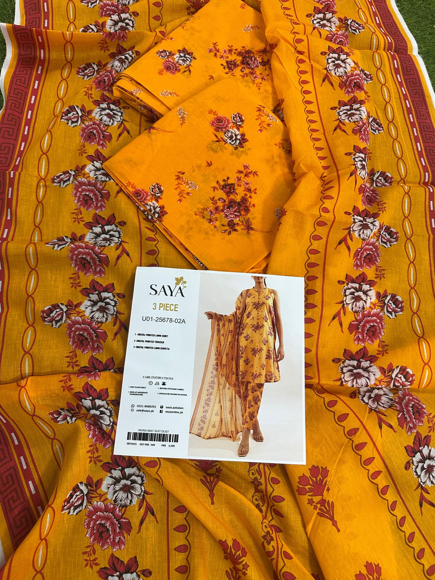 🍃SAYA PRINTED LAWN 3PC🍃*