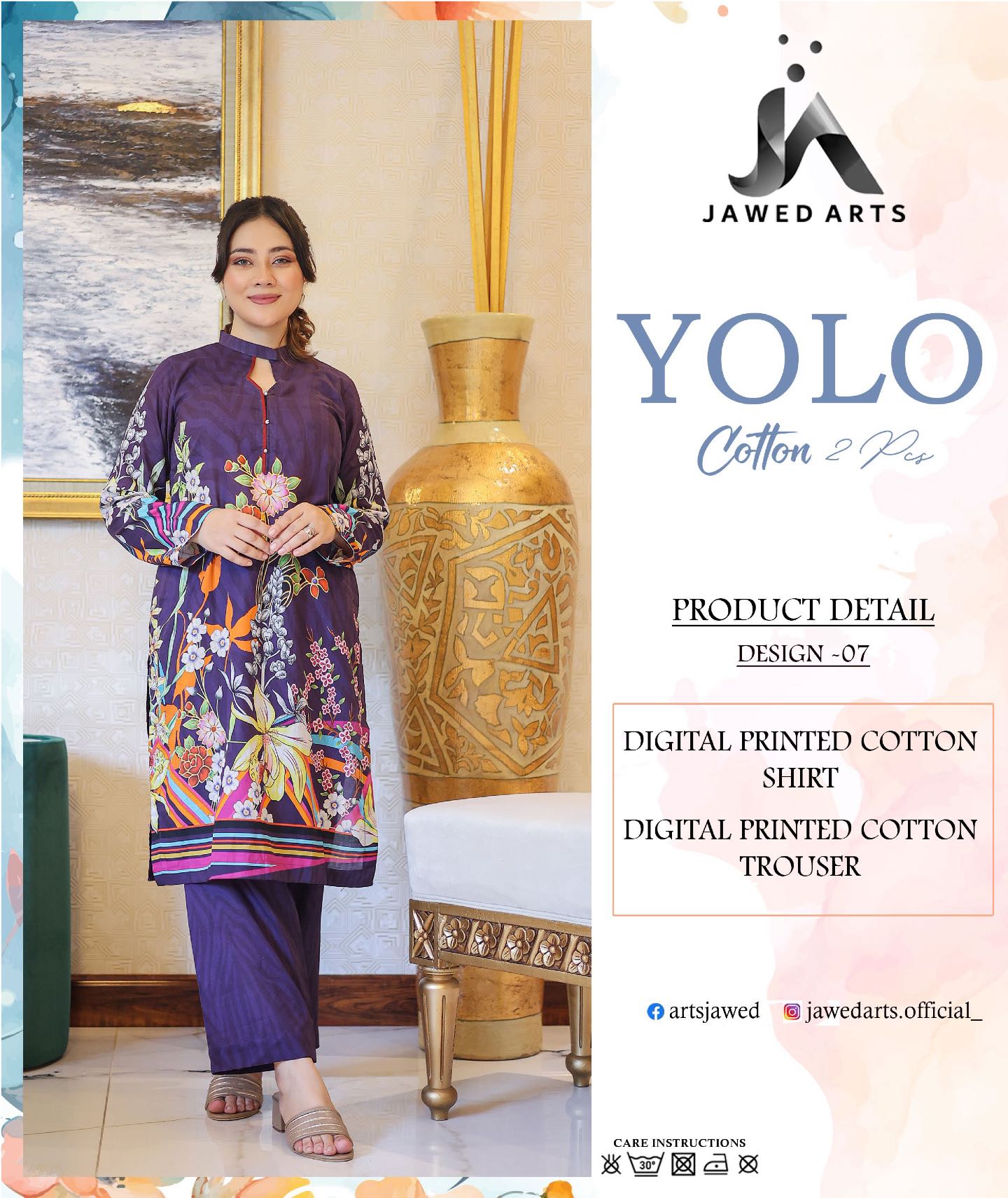 YOLO 100% ORIGINAL COTTON by Jawed Arts 🌷❤️