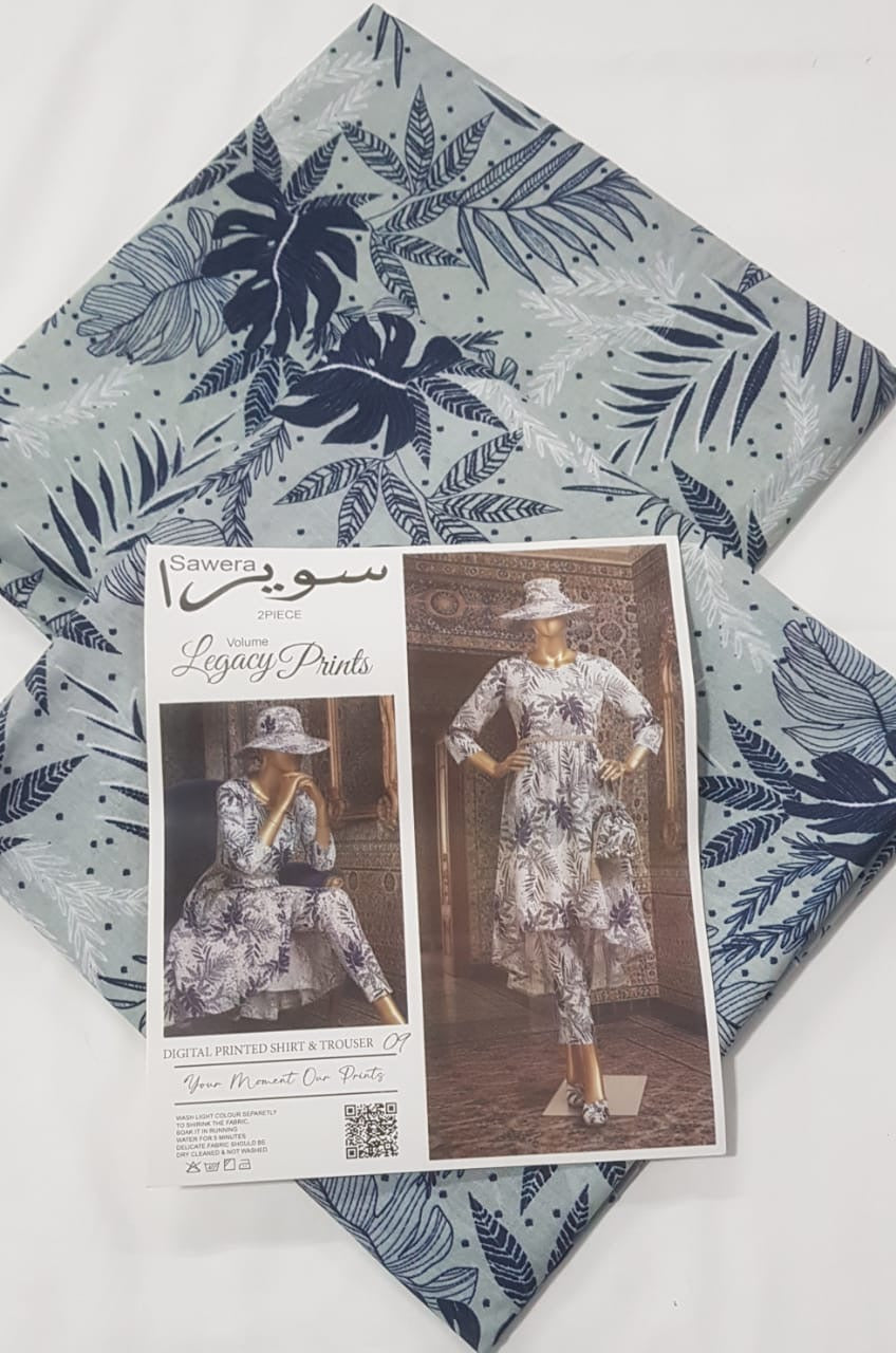 π SAWERA Legacy Prints 100% Original Lawn 2 PC Unstitched β Series 2025 π
