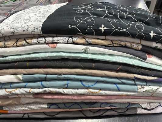 Center Panel Embroidery Bedsheet King Size