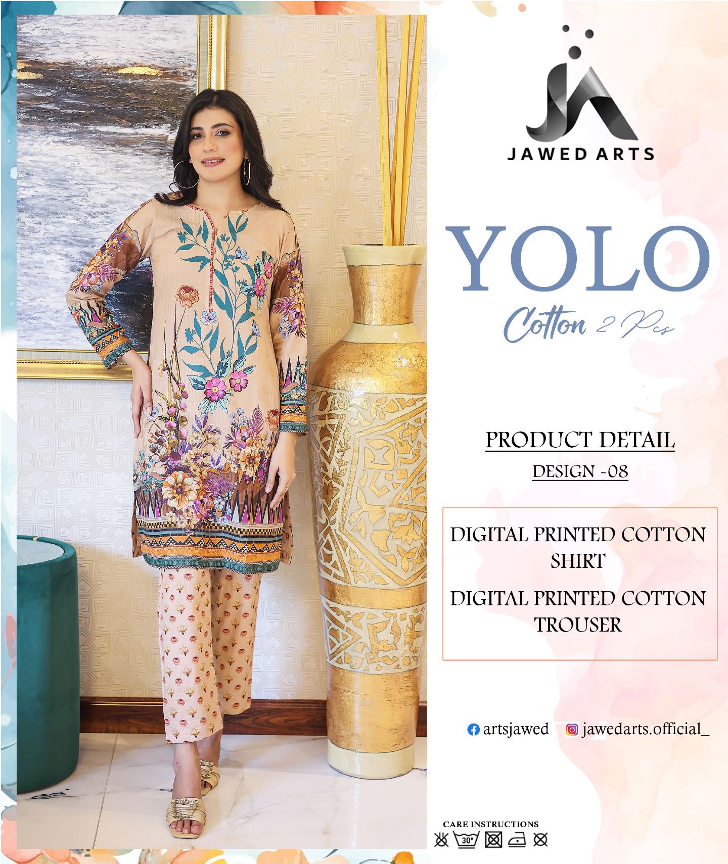 YOLO 100% ORIGINAL COTTON by Jawed Arts 🌷❤️