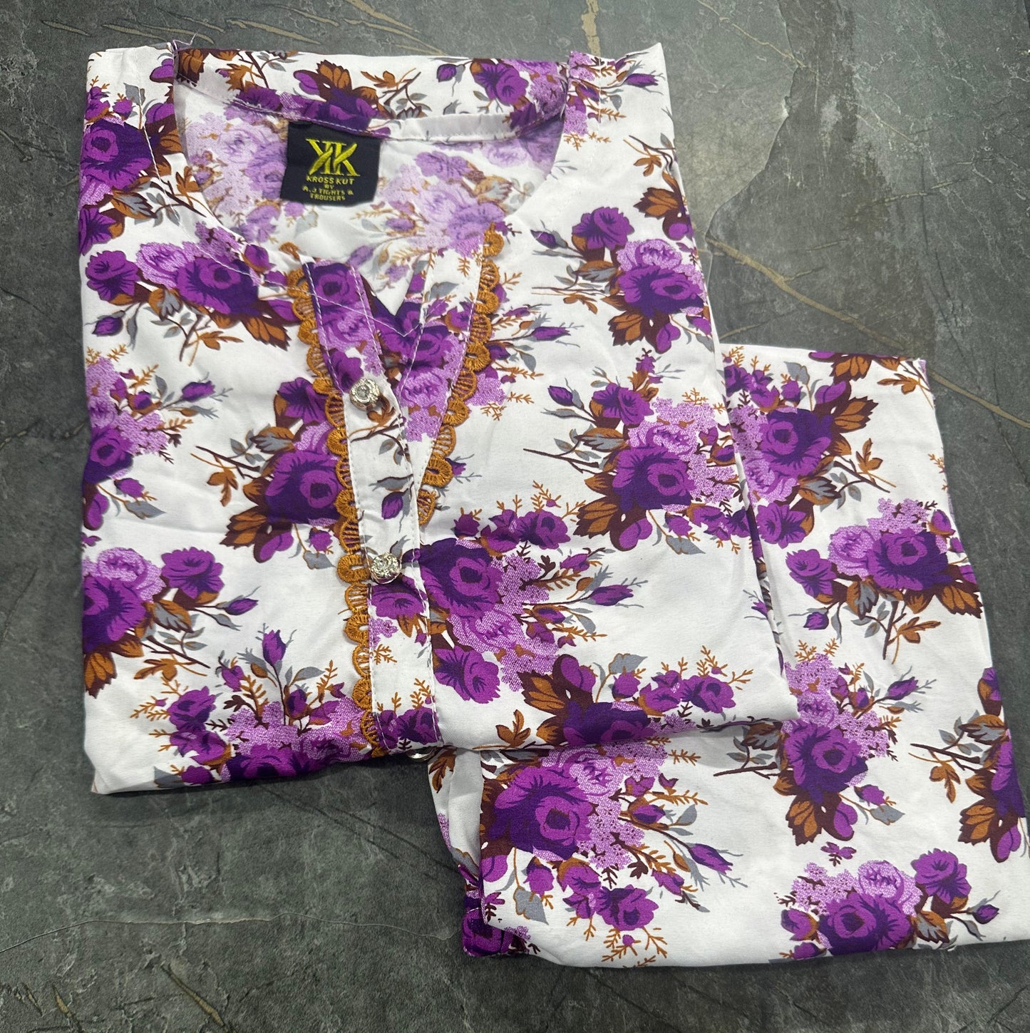 Stitched 2 Pieces Polo Allover Cords Set