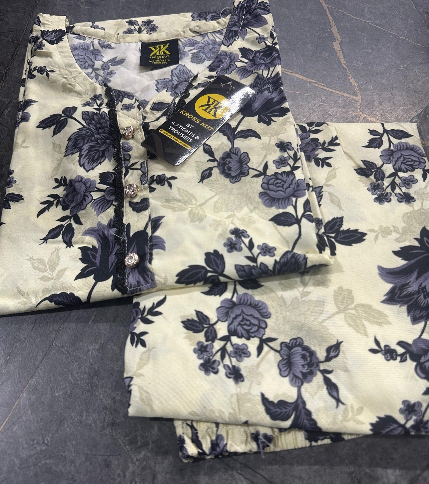 Stitched 2 Pieces Polo Allover Cords Set