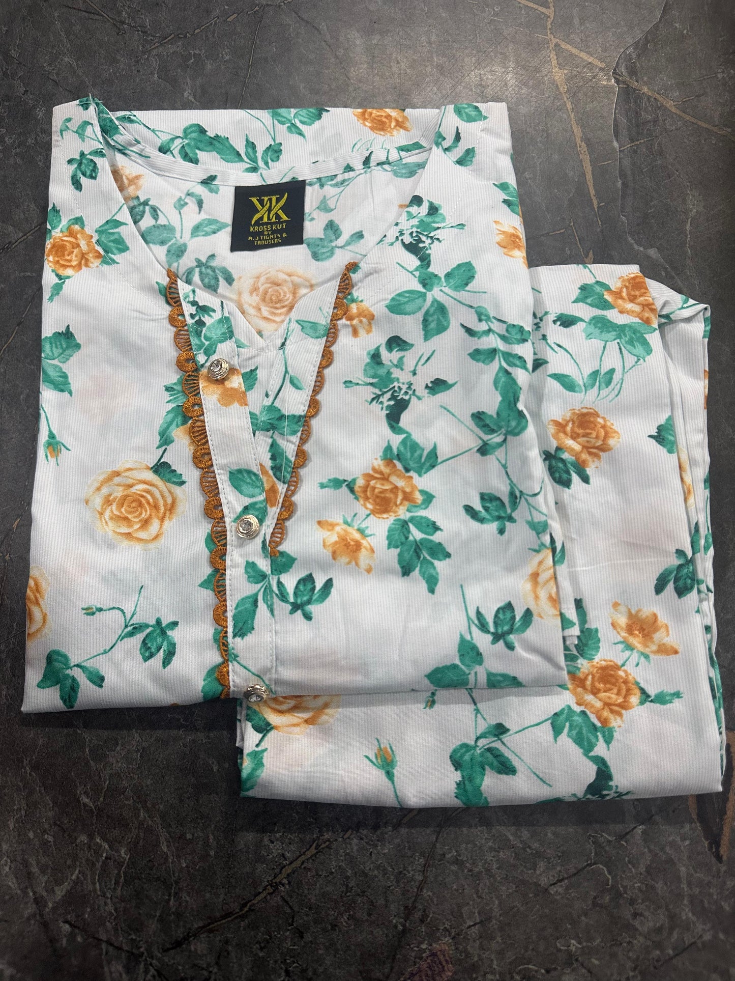 Stitched 2 Pieces Polo Allover Cords Set