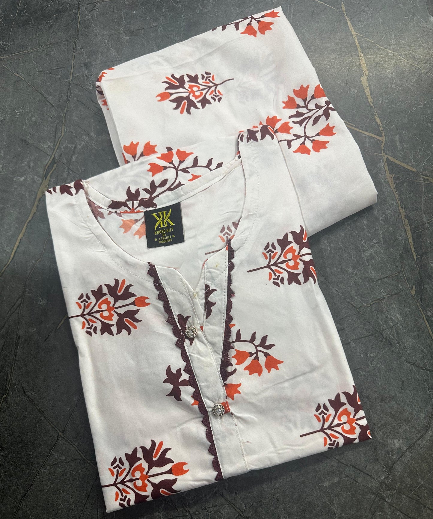 Stitched 2 Pieces Polo Allover Cords Set