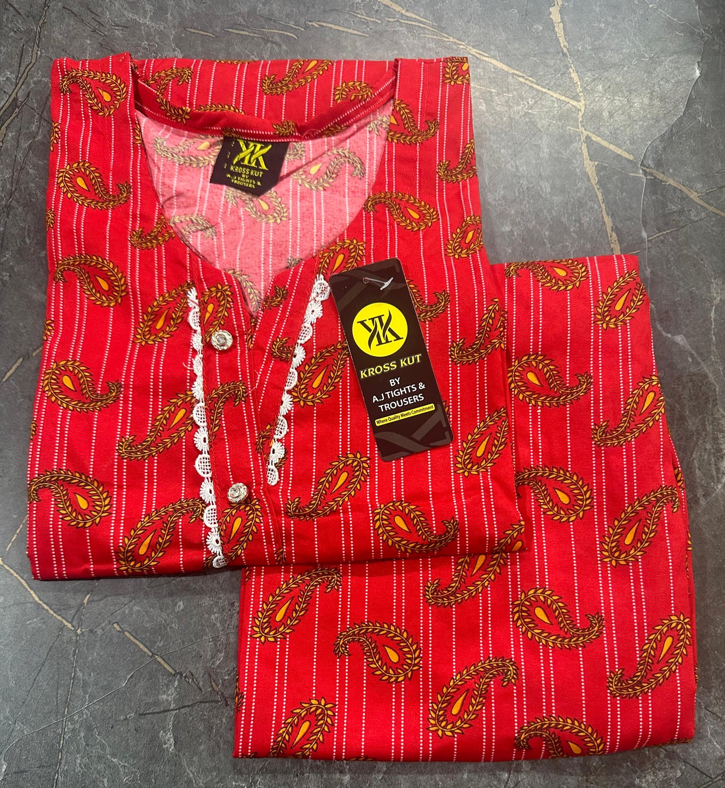 Stitched 2 Pieces Polo Allover Cords Set