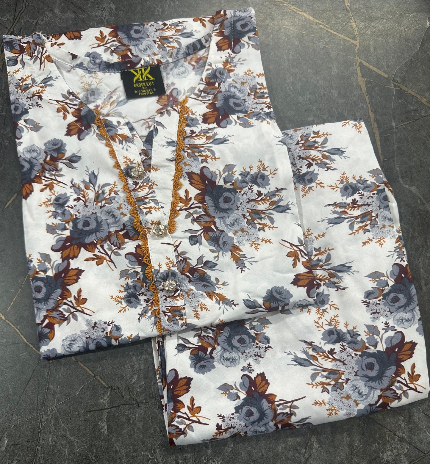 Stitched 2 Pieces Polo Allover Cords Set