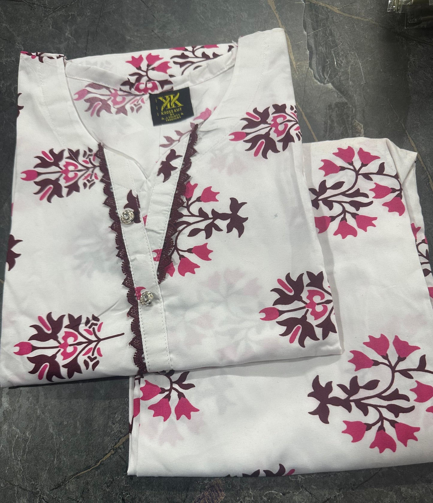 Stitched 2 Pieces Polo Allover Cords Set