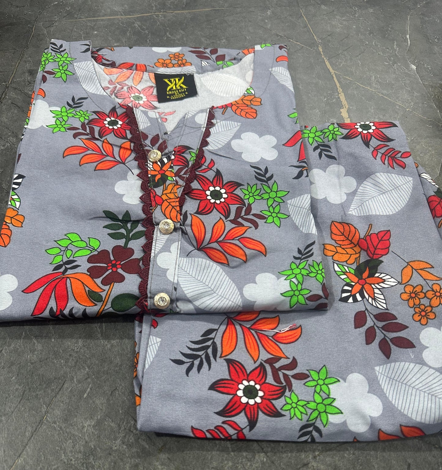 Stitched 2 Pieces Polo Allover Cords Set