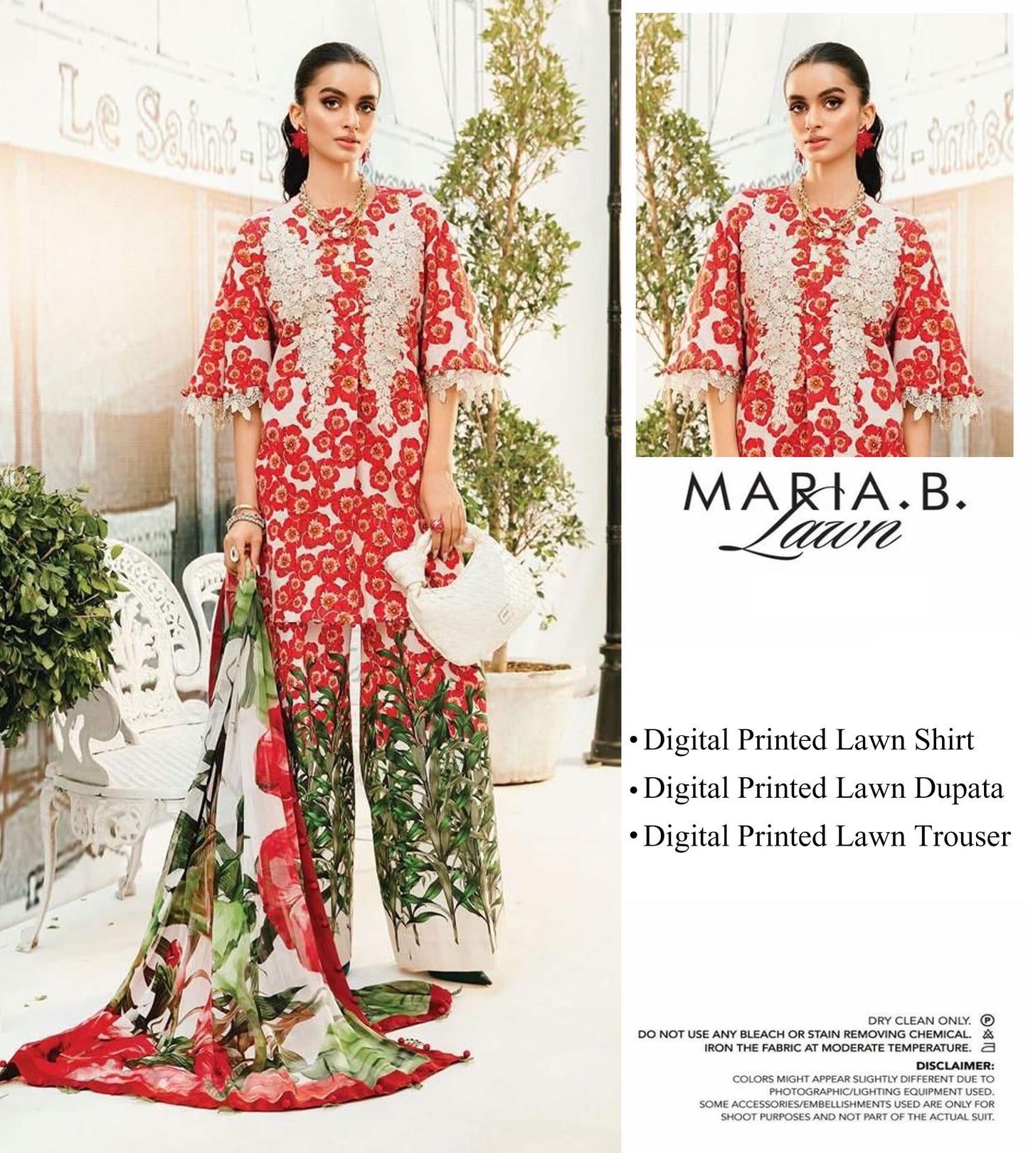 Maria.B Lawn Unstitched 3 Pieces in Wholesale Price 🔥🧡