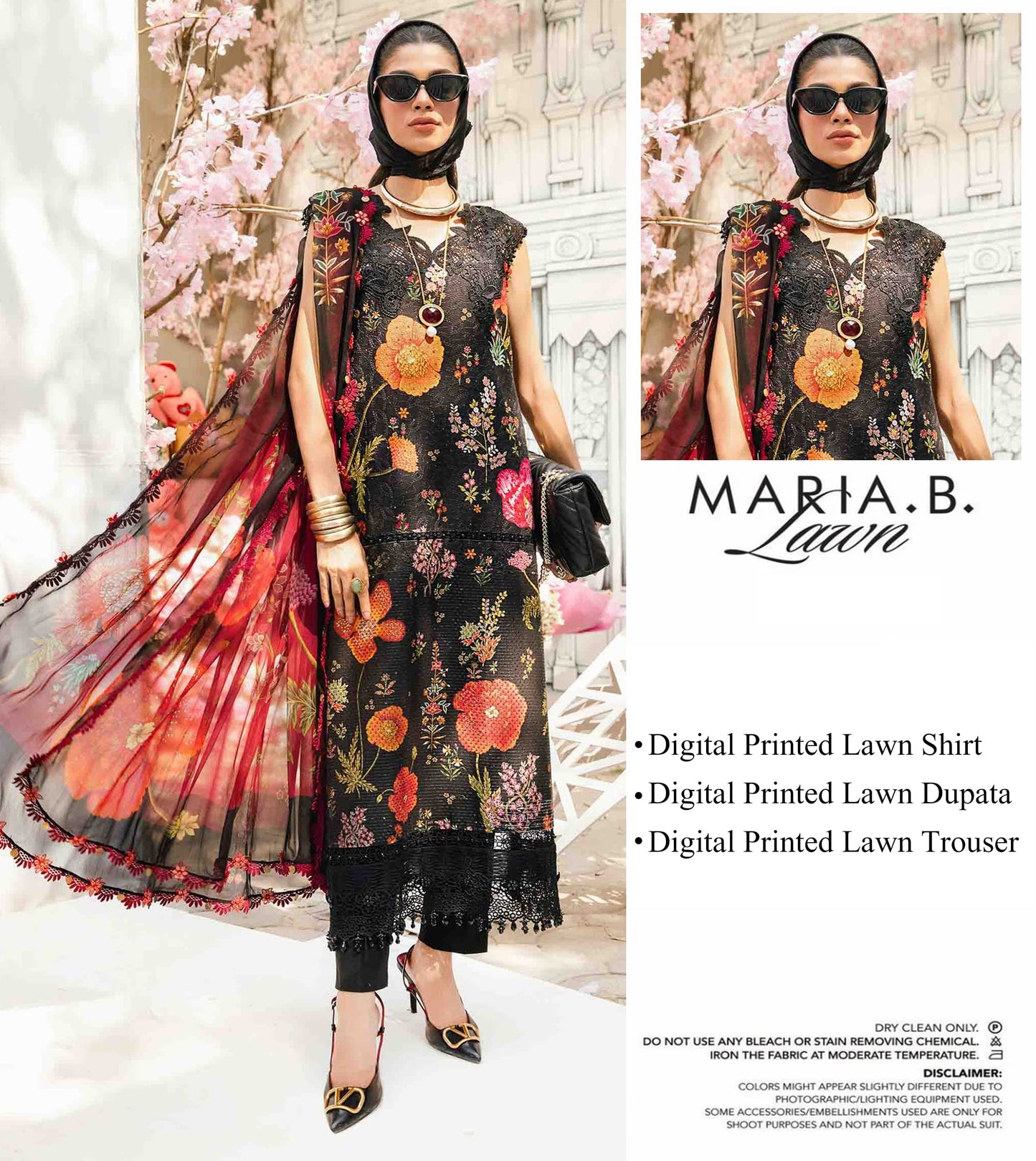 Maria.B Lawn Unstitched 3 Pieces in Wholesale Price 🔥🧡