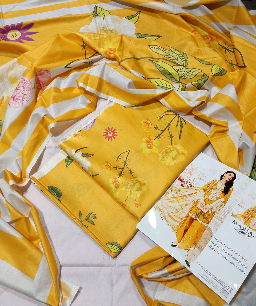 Maria.B Lawn Unstitched 3 Pieces in Wholesale Price 🔥🧡