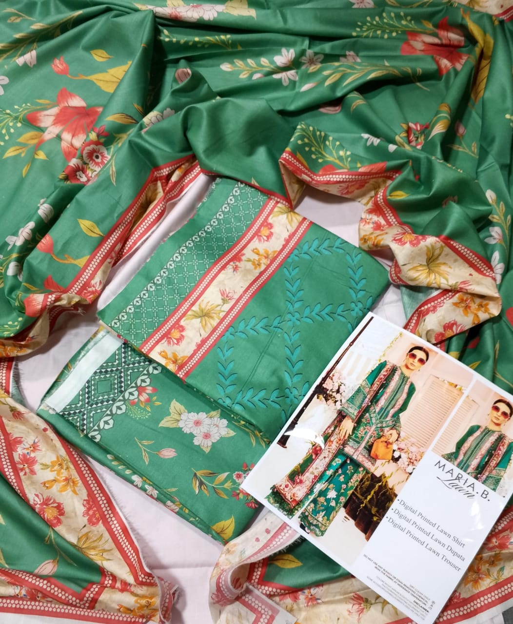 Maria.B Lawn Unstitched 3 Pieces in Wholesale Price 🔥🧡