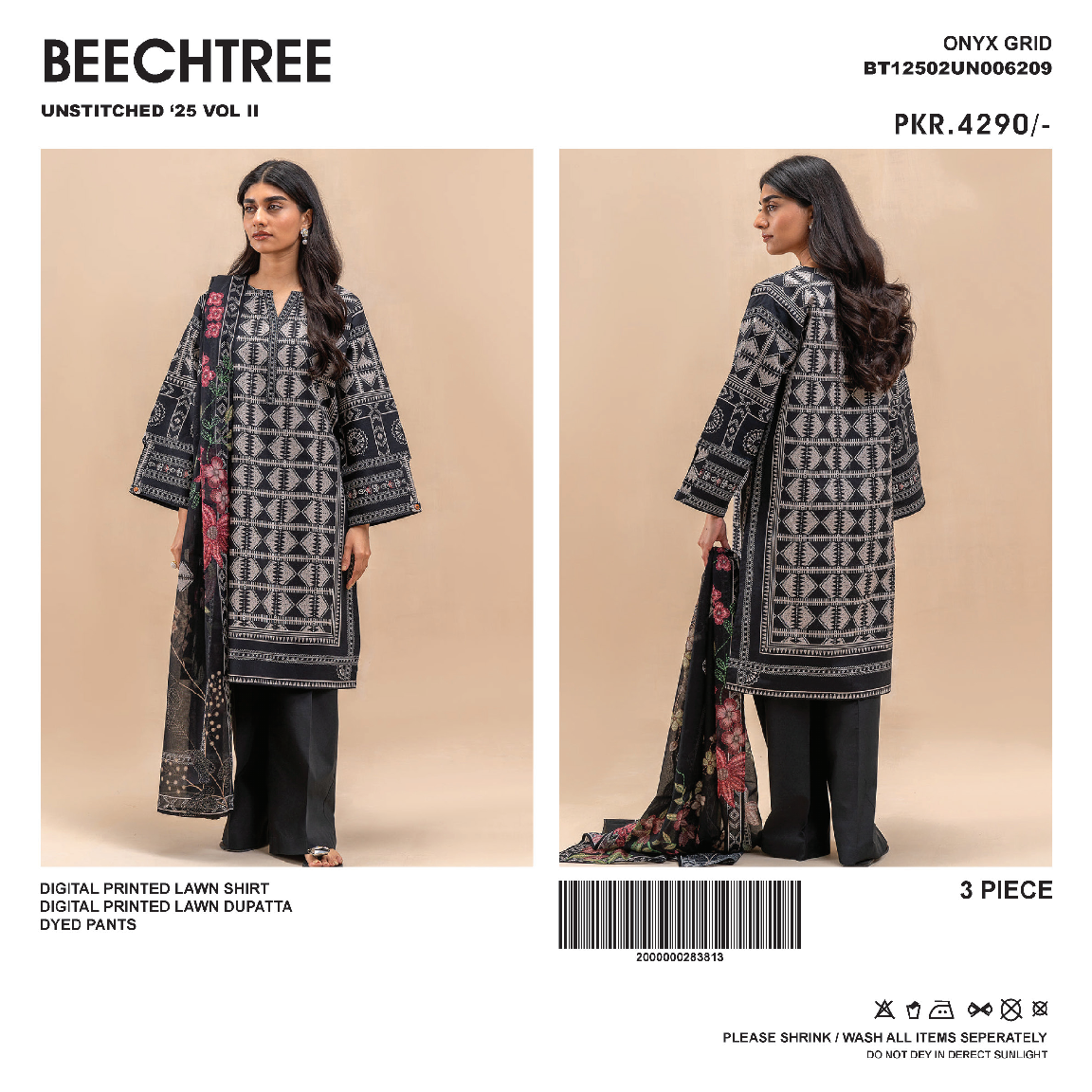 Beechtree Unstitched Lawn 3P β¨π