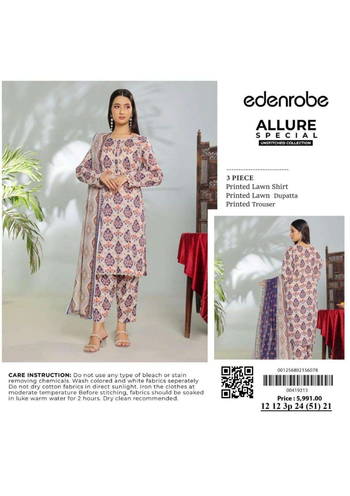 Edenrobe Allure Lawn 3P