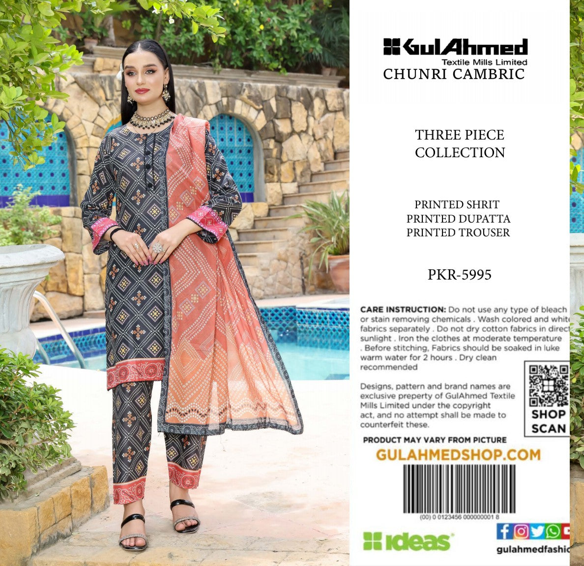 Gulahmed Chunri Lawn 3P