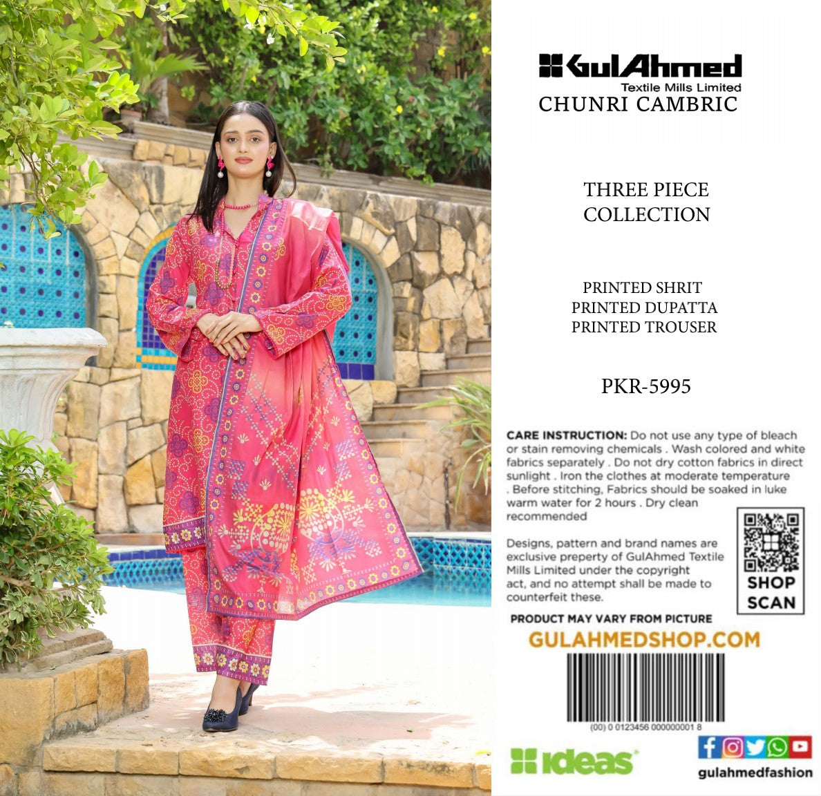 Gulahmed Chunri Lawn 3P