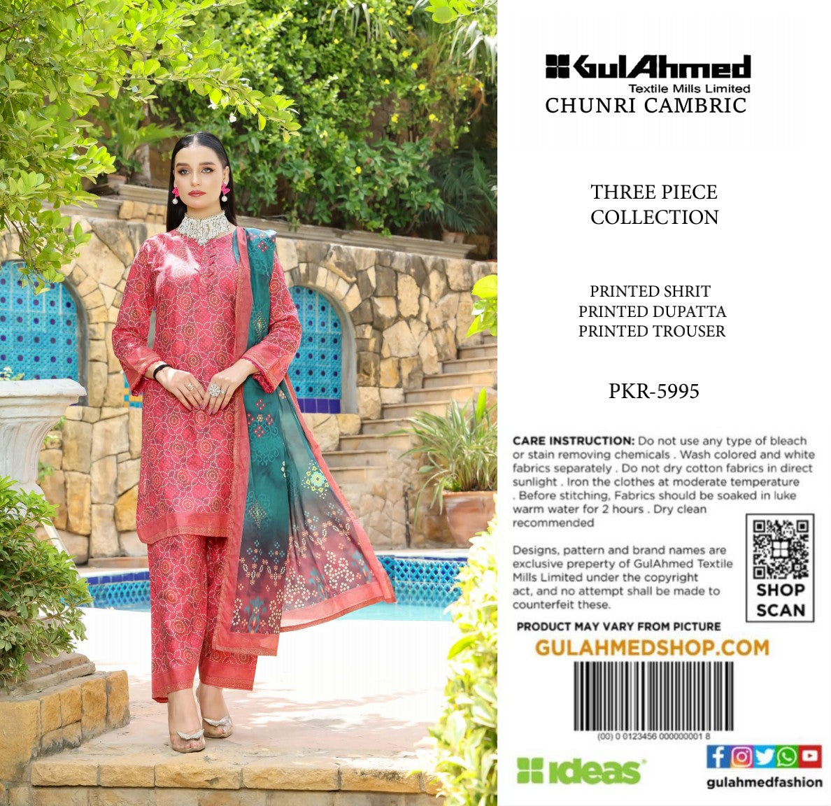 Gulahmed Chunri Lawn 3P