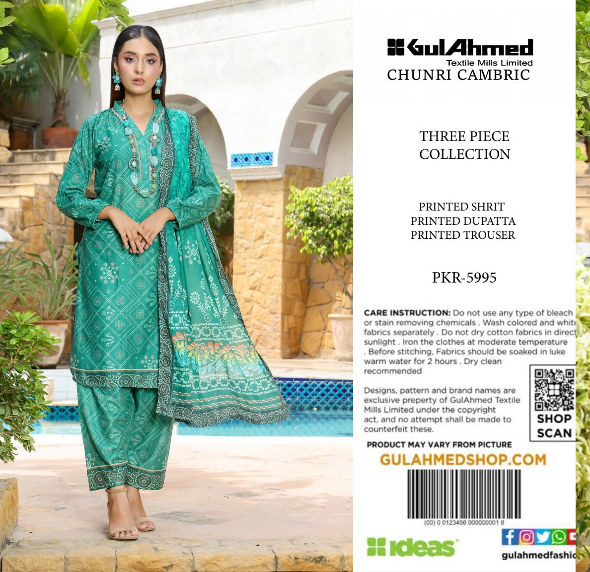 Gulahmed Chunri Lawn 3P