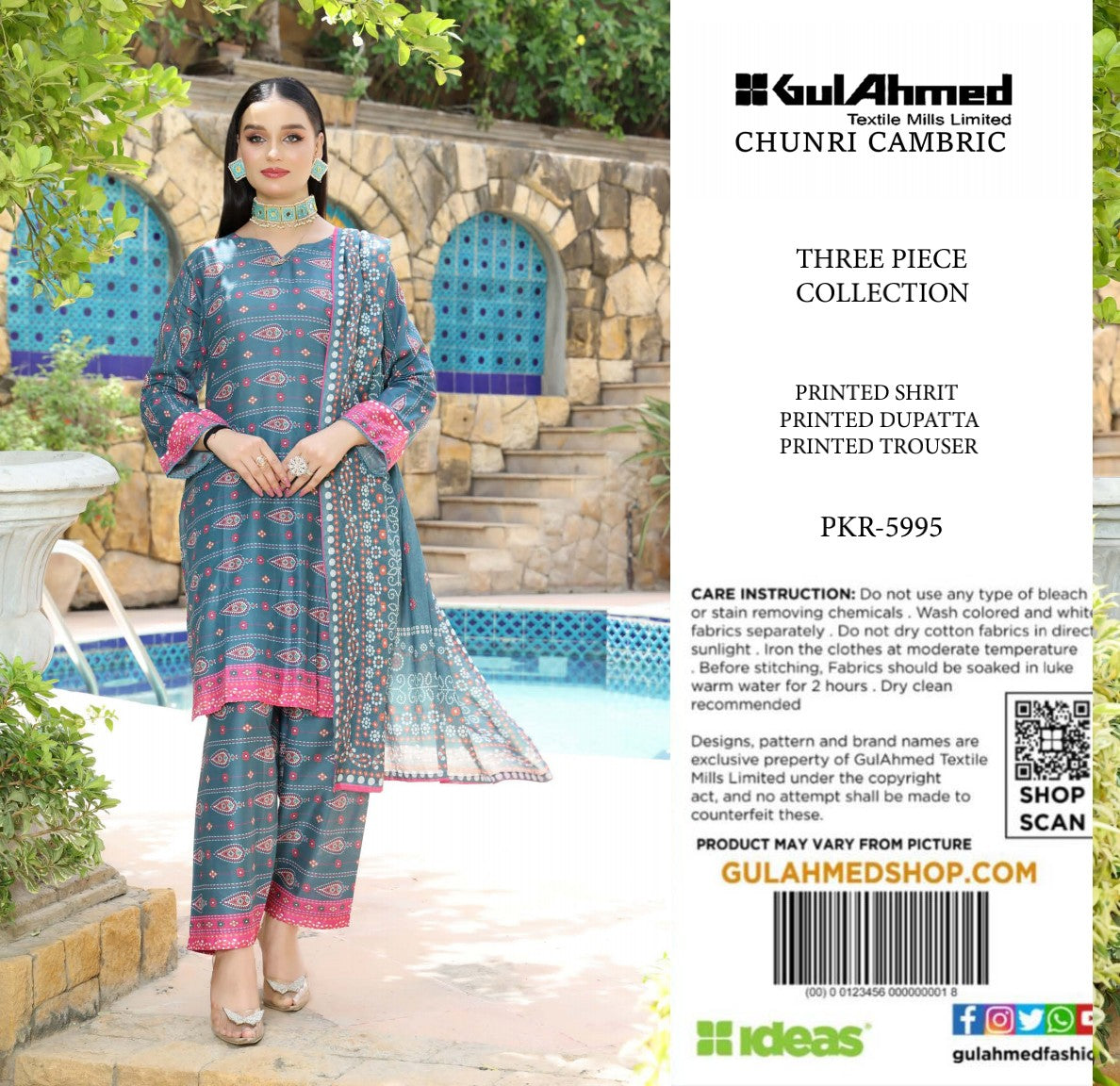 Gulahmed Chunri Lawn 3P