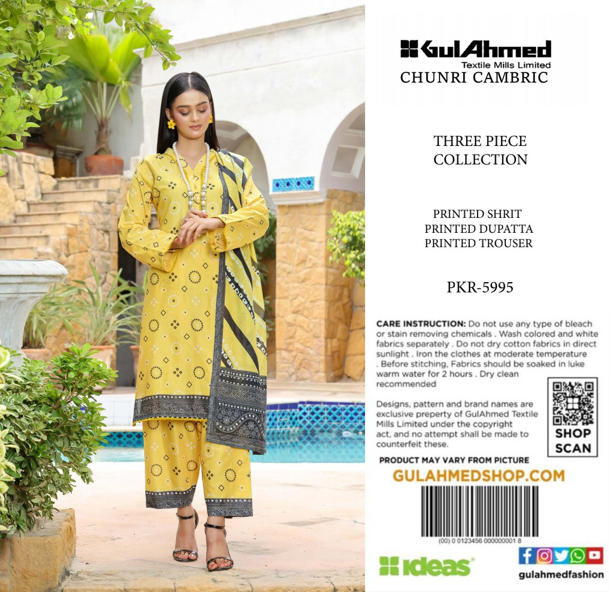 Gulahmed Chunri Lawn 3P