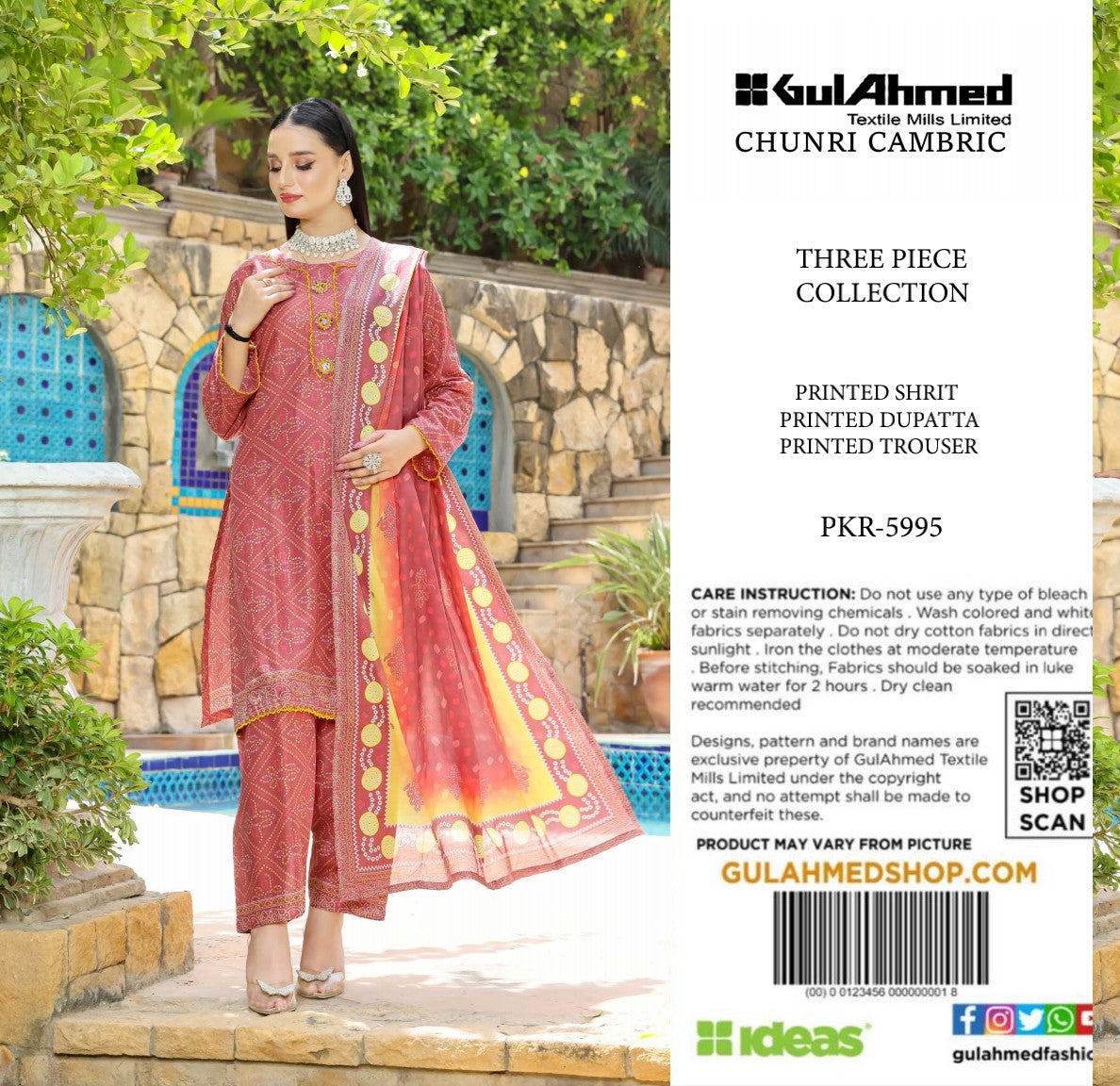 Gulahmed Chunri Lawn 3P