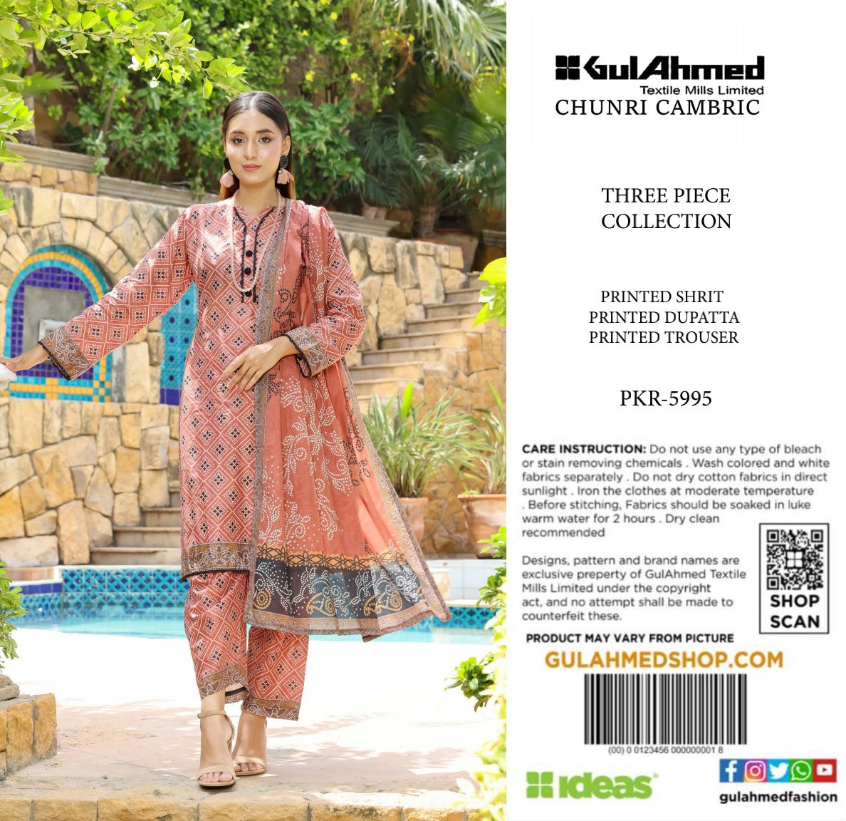 Gulahmed Chunri Lawn 3P