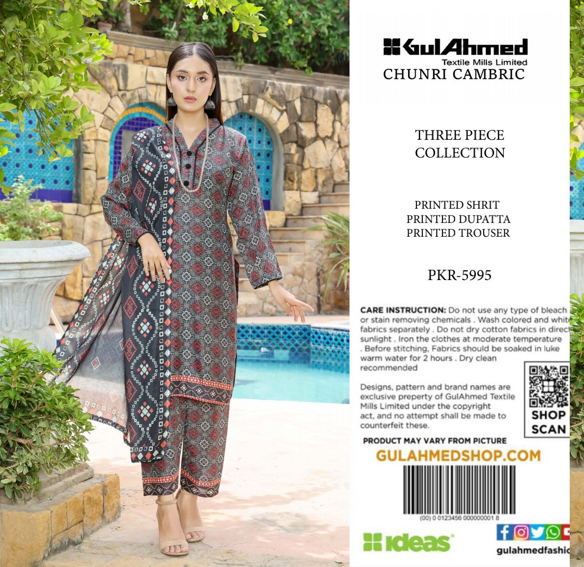 Gulahmed Chunri Lawn 3P