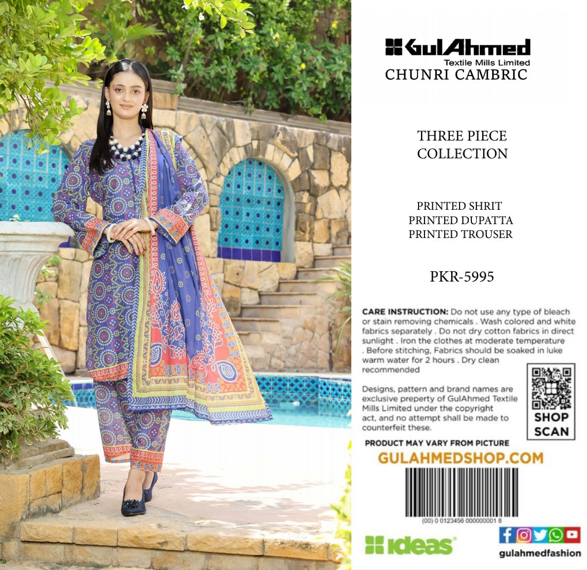 Gulahmed Chunri Lawn 3P