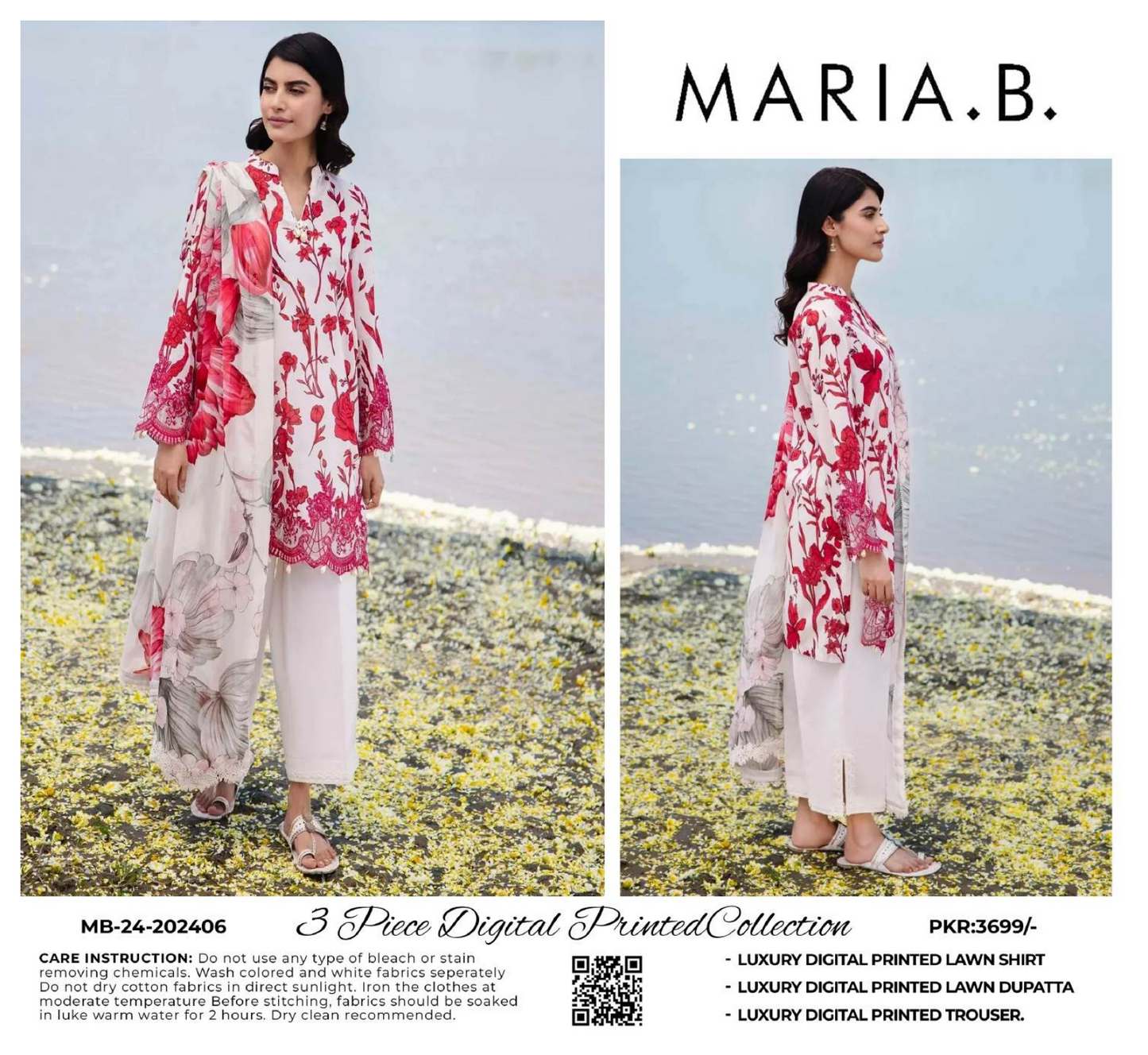 Maria B Lawn 3P | D-2406