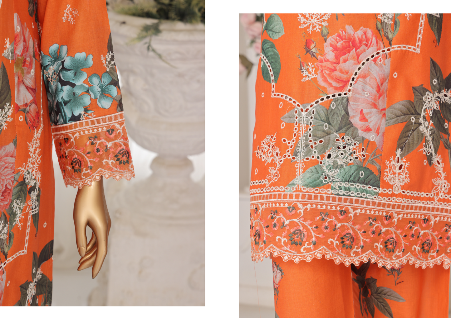 Aifa Daisy ChikanKari Unstitched 3 PIECE πβ