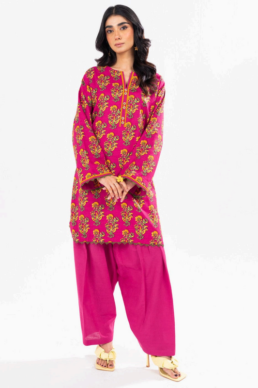 Alkaram Pink Khaddar 2Pcs