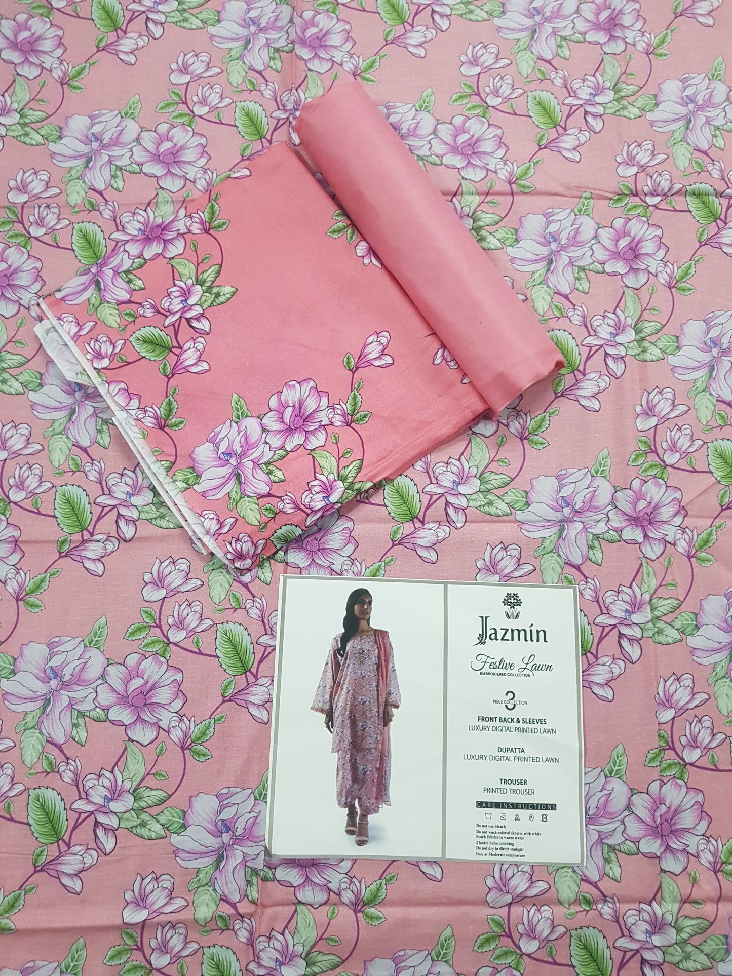 Jazmine Lawn Unstitched 3 Pieces ❤️🔥