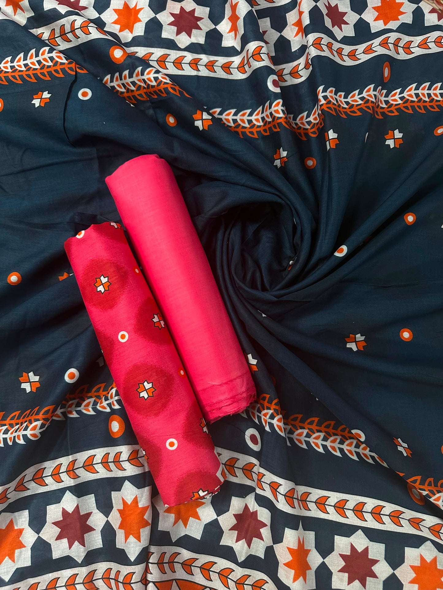 Bin Saeed Vol. 2 Dark Pink Printed 3Pcs