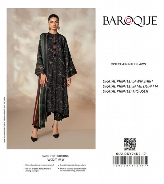 BAROQUE Lawn Printed Trouser 3PC In Wholesale Price π₯Ίπ₯